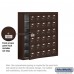 Salsbury Cell Phone Storage Locker - with Front Access Panel - 6 Door High Unit (5 Inch Deep Compartments) - 30 A Doors (29 usable) - Bronze - Surface Mounted - Resettable Combination Locks